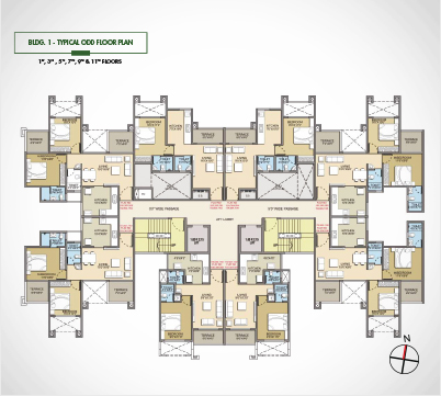 Typical Odd Floor Plan 1st 3rd 5th 7th 9th 11th Floors