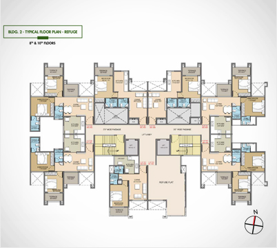 Bldg 2 Typical Floor Plan Refuge 8th & 10th Floors