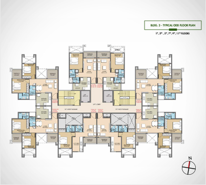 Bldg 3 Typical Odd Floor Plan 1st 3rd 5th 7th 9th 11th Floors