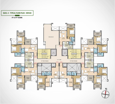 Bldg 4 Typical Floor Plan Refuge 8th & 10th Floors