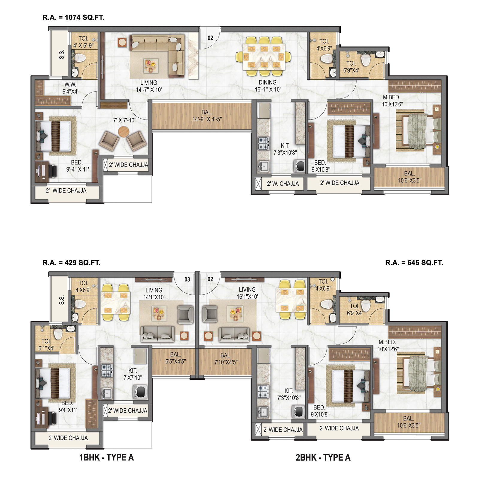 B Wing Building 3 Flat 2 & 3